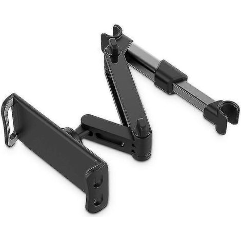Support télescopique Eafc pour téléphone et tablette, coussin arrière de voiture, fixation sur appui-tête arrière pour téléphone et tablette de 4 à 11 pouces - Noir (1/5)