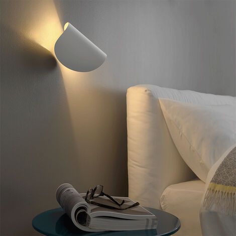 Applique murale moderne à LED, applique murale pivotante, lampe de vanité de salle de bain, intérieur chambre salon couloir escalier terrasse jardin applique - blanc - lumière chaude,1pc (1/4)