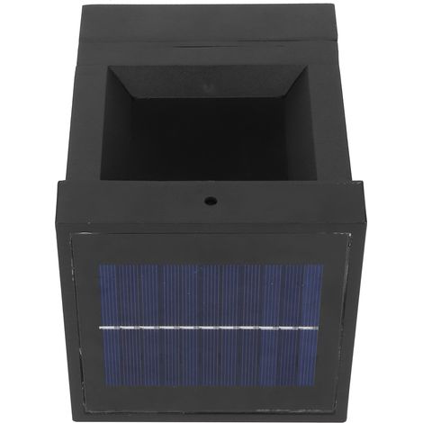 Lampe solaire pour pilier en aluminium moulé étanche, éclairage de jardin, allée et cour extérieure (1/5)