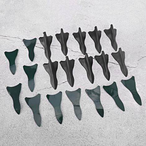 10 ailerons de requin décoratifs universels pour toit arrière de voiture, style fibre de carbone (1/5)