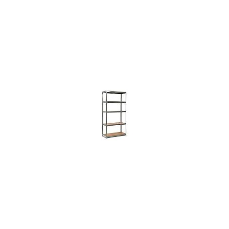 COSTWAY Scaffali per Carichi, Scaffalature a 5 Ripiani, in Metallo e MDF Scaffale, per Garage, Magazzino, Ripostiglio, Portante 875 kg, 90 x 40 x 180 cm (Grigio) (1/5)