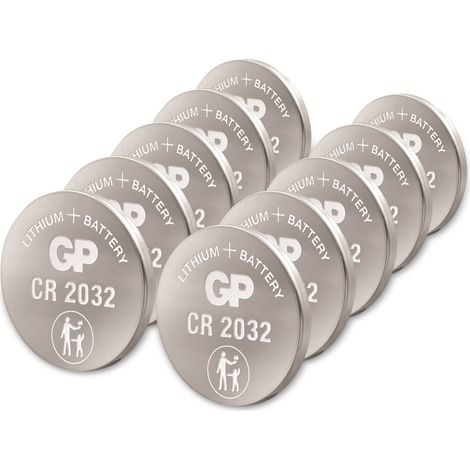 GP Lithium-Knopfzelle CR2032, 3V, 10 Stück (1/4)