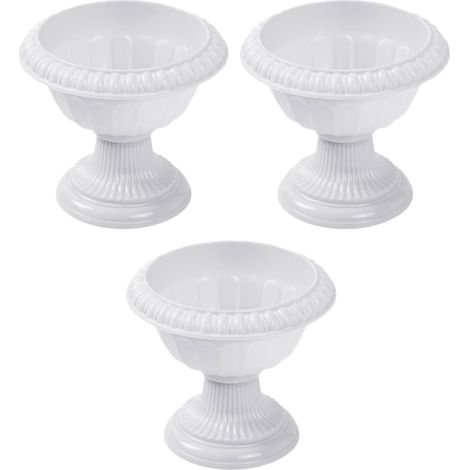 3stücke Vintage Blumentöpfe aus Kunststoff im Römischen Stil (1/5)