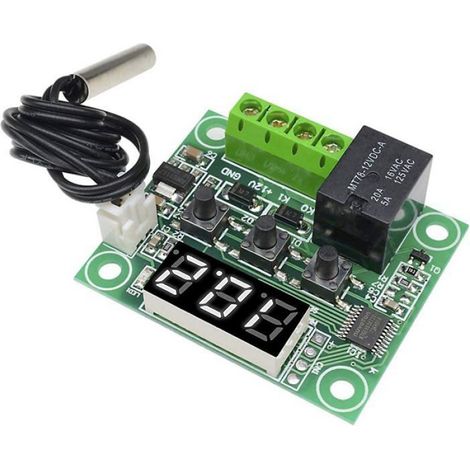 Thermostat Numérique - Capteur NTC Étanche - Plage -50 À 110 °C - Précision 0,1 °C - Sortie Relais 10 A - 4 Modules (1/5)