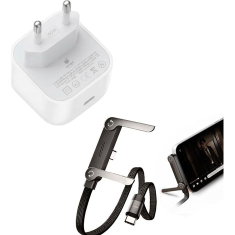 Kit chargeur 40 W/60 W et câble USB-C vers charge rapide 240 W, support de téléphone pliable de 1,5 m Quandes pour iPhone 17, 17 Pro Max, 16 et 15 Pro Max (1/5)