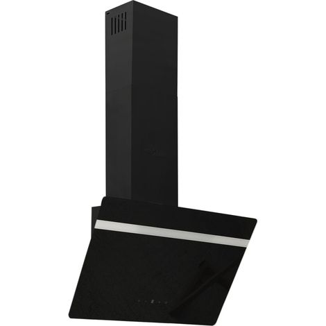 Cappa a parete Elegant 60 cm acciaio e vetro temperato nero 020005889