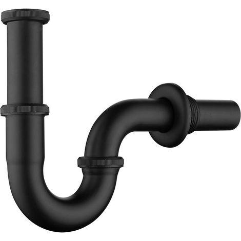 Keymark - Sifone a tubo universale per lavabo e lavabo, in ottone, 1 1/4 x 32 mm, sifone sifone per bagno, sifone da bagno, sifone per scarico su misura (1/5)