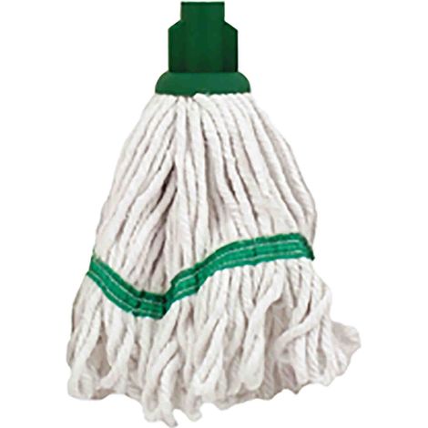 Tête de balai à franges RS PRO Vert pour Poignée en aluminium de RS Pro ( Prix pour 1 )