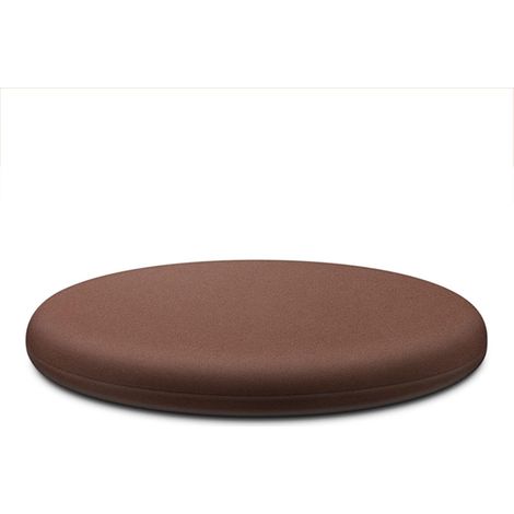 Galette chaise ronde Ø35 cm marron, déhoussable, mousse mémoire