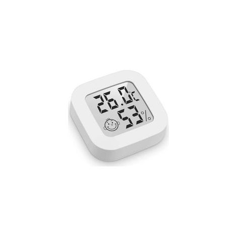Mini Thermomètre Hygromètre Intérieur Digital à Haute Précision, Moniteur de Température et Humidimètre, Thermo Hygromètre Indicateur du Niveau de Confort