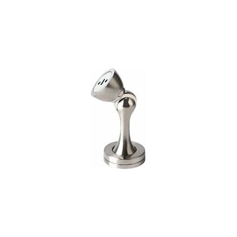 Butée de porte magnétique - à fixer au mur - En métal solide - Bloque porte magnétique solide - Bloque porte magnétique pour la maison ou le bureau - Argenté,100mm (1/5)
