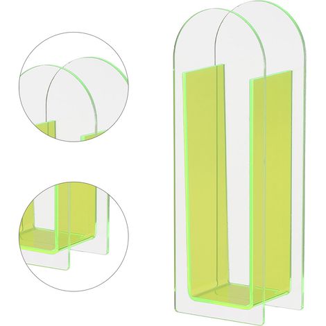 Vase Acrylic Fluorescent Vase Décoration Unique Vase Créative Acrylic Multicolore pour Table Florale (1/5)
