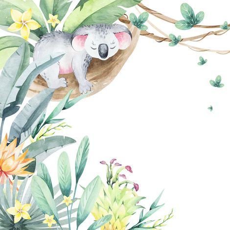 Papier peint panoramique Enfants - Koala - 130 cm x 130 cm (1/2)