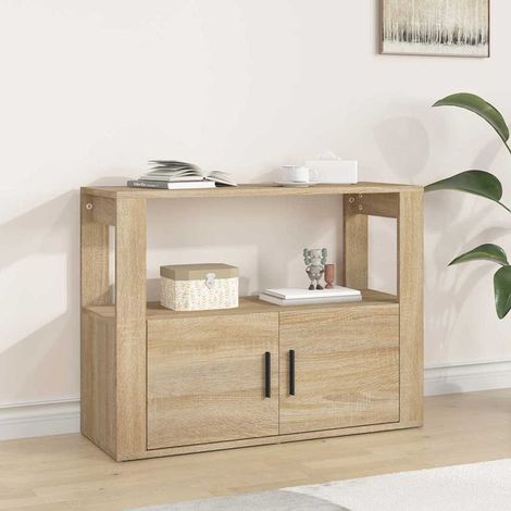 vidaXL Buffet Chêne sonoma 80x30x60 cm Bois d'ingénierie (1/4)