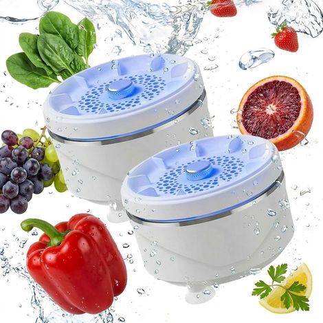 Sollbry 2pièces Machine à laver portable pour fruits et légumes,appareil de nettoyage de légumes,machine de nettoyage de fruits pour cuisine,facile à utiliser (1/5)