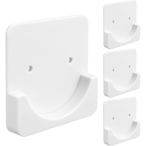 4 pièces Adhésif Rideau de douche Tringle Holder Shower Rod Retainer Wall Mount Holder, Rideau de douche Ro (1/5)