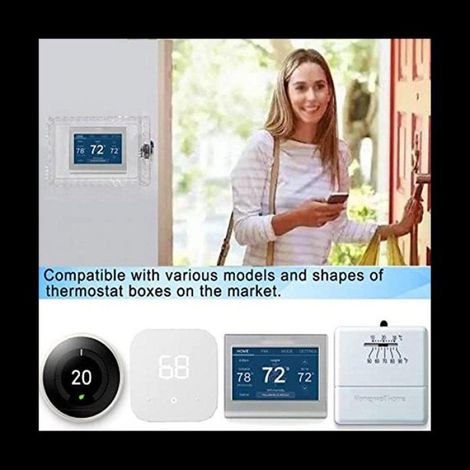 Boîte De Verrouillage Pour Thermostat - ABS - Protection Contre Régulations Non Autorisées - Pour Installations Domestiques Et Professionnelles - 1 Pièce (1/5)