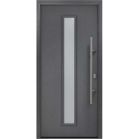 Hörmann Ecostar Haustür "ISOPRO IP 020S", anthrazit metallic (CH 703), 110 x 210 cm (B x H), DIN Rechts