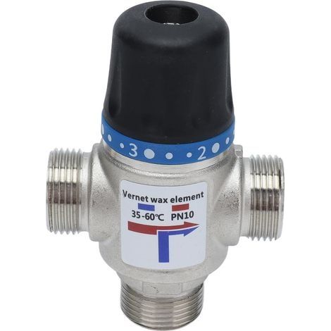 Soupape de Commande de Température L'eau Power Stable pour le Système Chauffage au Sol, Mixte à 3 Voies (G3 / 4) (1/5)