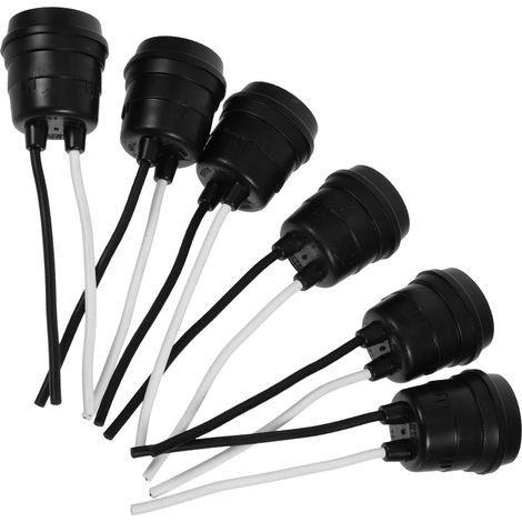Lot De 6 Prises ÉTanches E27 En Pvc Jaune Avec Cordon Douille De Lampe ExtéRieure ÉTanche E27 Pour Projets De Bricolage ÉClairage Maison Et Jardin Support Durable Et SéCurisé (1/5)