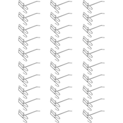 30 Crochets de Présentoir en Fer 3.5mm d'Épaisseur, 10cm de Long, pour Étagère de Supermarché et Présentoir à Bijoux (1/5)