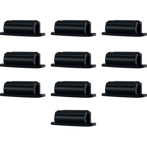 10 Pièces Porte-stylo Adhésif Clip Bureau Portable Support Crayon Noir pour École Maison (1/5)