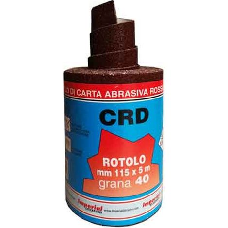 CARTA ABRASIVA 'CRD' MT 5 Grana 220 - rotolo mm 115x5 mt