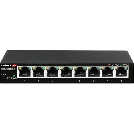 Switch réseau EDIMAX GS-5008E 8 ports 16 GBit/s X287292 (1/5)