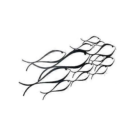 Wandbehang „Fischschwarm“ – Sommerdeko, handgefertigt, Ozeandeko, Fischfamilie – Metall-Wanddeko, Metall-Wandkunst, Fischskulptur, Wandbehang, Eisendeko