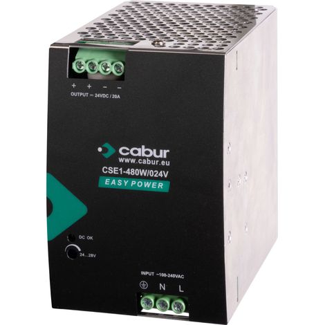 Alimentatore Monofase Cse1-480W/024V/Aa 24Vdc 20A ( Cabur Cod. Xcse1480W024Vaa )