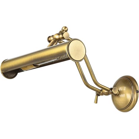 Bilderlampe Bronze Hell aus Echt-Messing 30cm