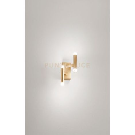 Applique in metallo e alluminio  oro Candles LED 12W 3000K CRI80 220-240V 50/60Hz 840L dimmerabile biemissione