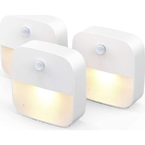 Veilleuse LED avec détecteur de mouvement, lumière blanche chaude, allumage/extinction automatique, autocollante pour chambre d'enfant (1/5)