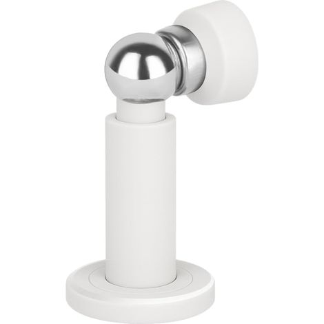 Höhenverstellbarer magnetischer Türstopper, robuster magnetischer Türstopper, Türrahmen aus Edelstahl, geeignet für alle Türarten (weiß).