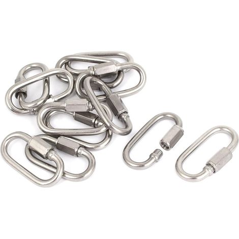 Maillons rapides en acier inoxydable M5 5mm, 12 pièces (5792d5d9ef6fcafaee57d9f626a6c8f8) (1/2)
