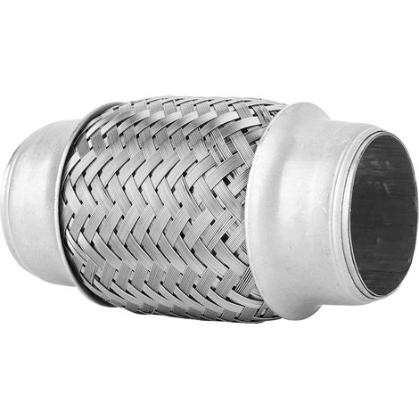 Tuyau flexible double tresse inox SS durable pour adaptateur echappement 1,5" x 4" (1/5)