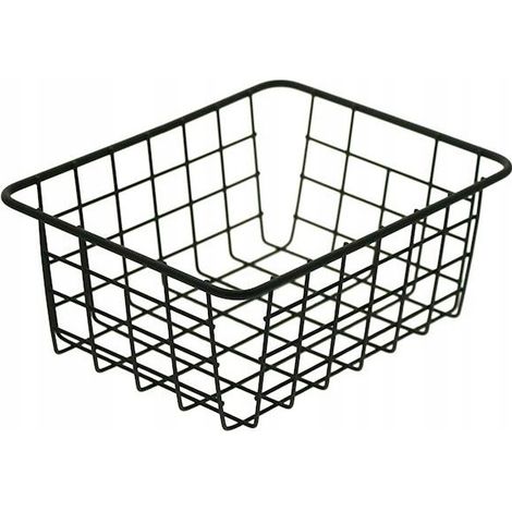 CESTA DE FRUTA DECORATIVA DE METAL DE ALAMBRE NEGRO (1/5)
