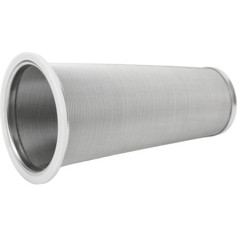 Kaffeefilter aus Edelstahl 304, konische Form, mit rundem, weißem Gummieinsatz für Fruchtgetränke, 8 x 15 cm / 3,1 x 5,9 Zoll (1/5)