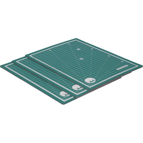 Set aus 3 doppelseitigen, zweifarbigen Schneidematten im A4-Format zum Erstellen von Modellen, Ausschneiden von Modellen und Gravieren. (1/5)