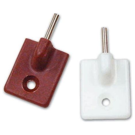GANCIO BRIS BRIS RETT.PVC BIANCO MAURER (51486)- CF. SCATOLA (1/2)