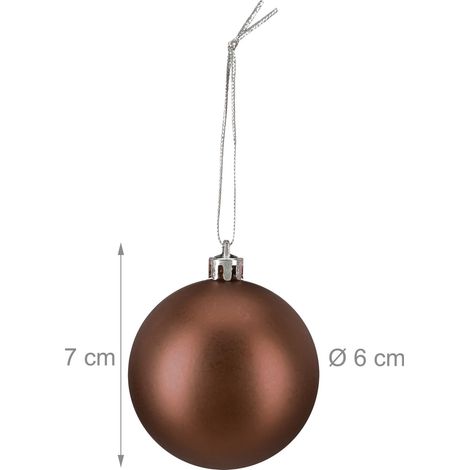 Set di 100 palline di Natale decorative opache 7 x 6 cm in polistirolo rosso 130017344