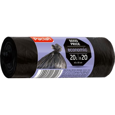 Bolsas de basura económicas Paclan 20l 20 uds.134603