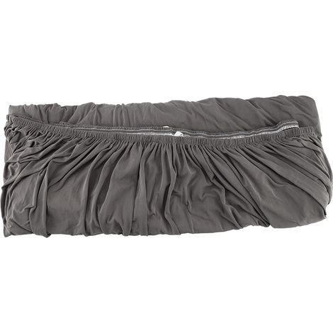 Housse de canapé élastique en forme de L - En polyester - 3 + 2 - Protection de meubles d'intérieur - Gris (1/5)
