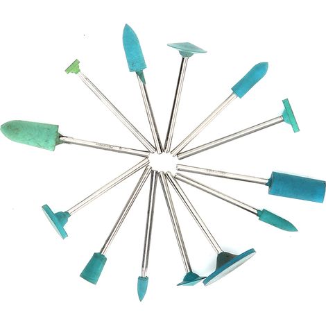 Roue de polissage en caoutchouc pour plastique, or et argent - Base de manche pour soins, tête de meulage pour pneus et dentures (1/5)