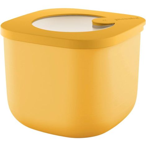 Guzzini - Kitchen Active Design, STORE&MORE BIO, Contenitore Ermetico Alto per Frigo/Freezer/Microonde (S) - Giallo Mango, 12,2 x 12,2 x h9,8 cm  750cc - 170722236 (1/4)