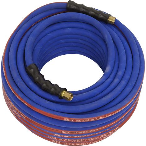 Sealey Extra-Heavy-Duty Air Hose with 1/4""BSP Unions 30m x 8mm AH30R
