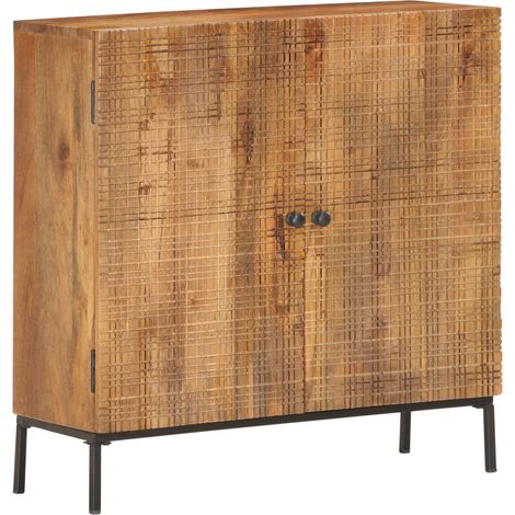 Buffet - Armoire de rangement Enfilade 75 x 30 x 75 cm Bois de manguier massif BV776502 - BonneVie (1/5)