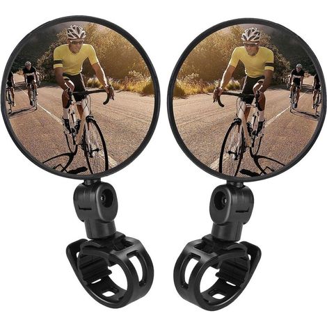 Verstellbare und schwenkbare Fahrradspiegel zur Befestigung am Lenker – 2er-Set (1/5)