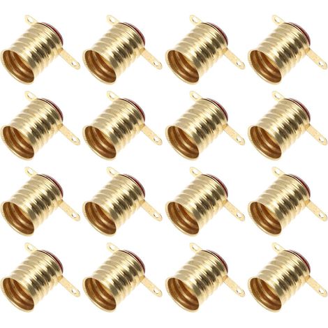 25 piezas E10 Portalámparas Soporte de base de bombilla E10 Mini bombillas de prueba eléctricas Adaptador de base de bombilla Todo bronce Tornillo LED (1/5)