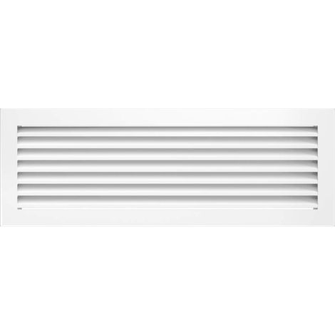 KRATKI Griglia di Ventilazione Fresh 17 x 49 cm Bianco Griglia Aria Calda con lamelle in Acciaio Griglia di Scarico per Ventilazione Camino per Ogni Tipo di Interno (1/4)